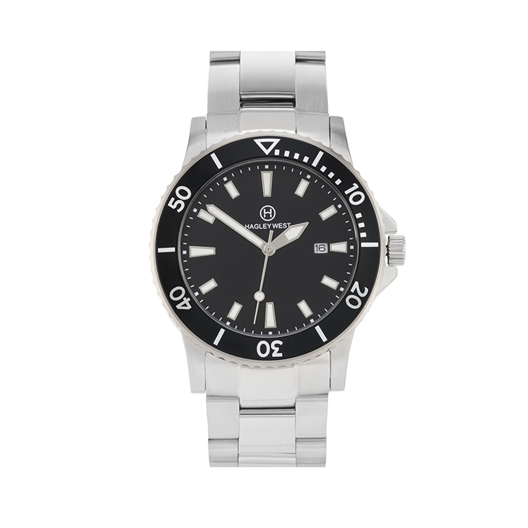 Diver S'Algar | Black & Silver Watch | Men's Watches | Hagley West