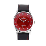 Entrepreneur Patience | Red & Black Leather Watch | Men's Watches | Hagley West