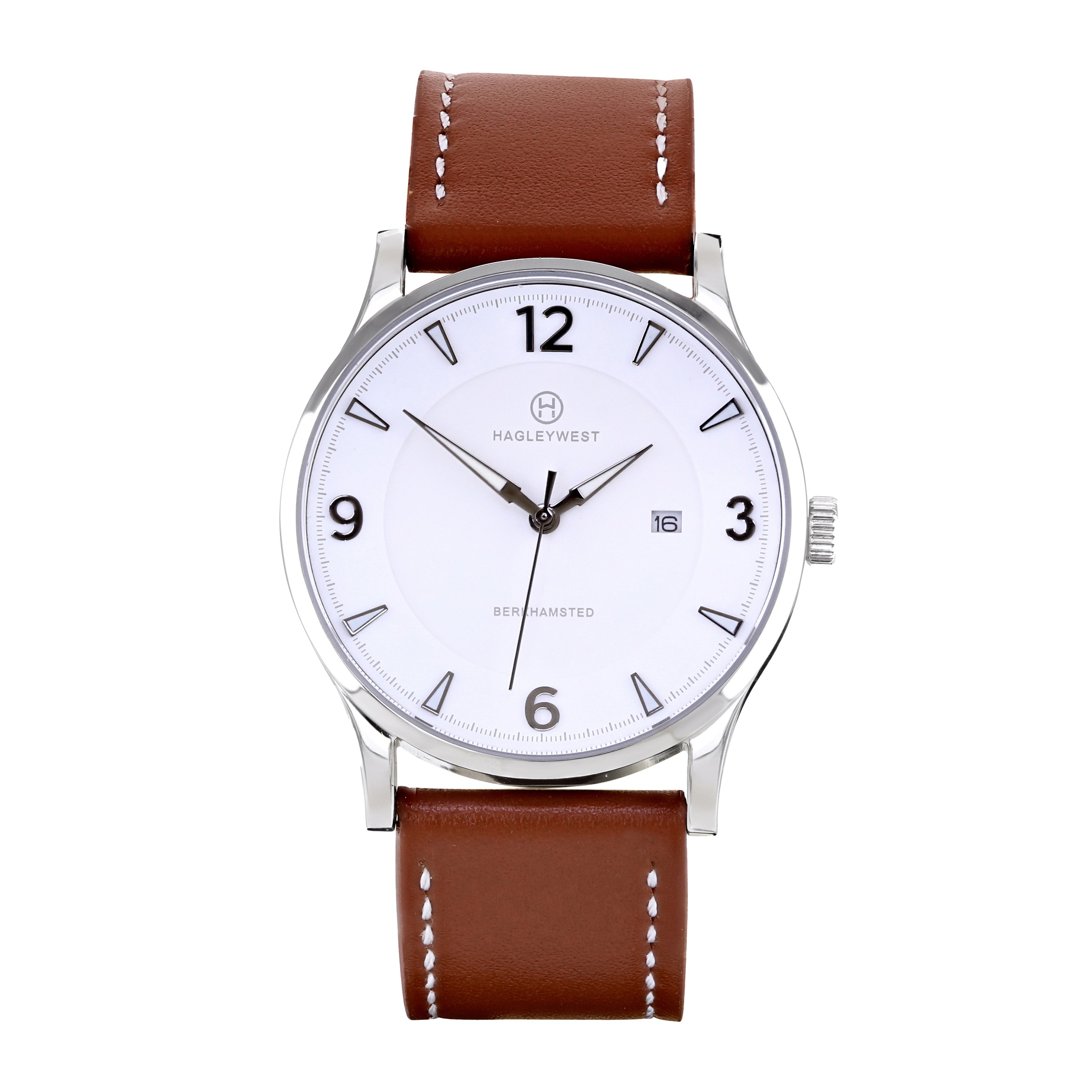 Entrepreneur Risk | White & Brown Leather Watch | Men's Watches | Hagley West