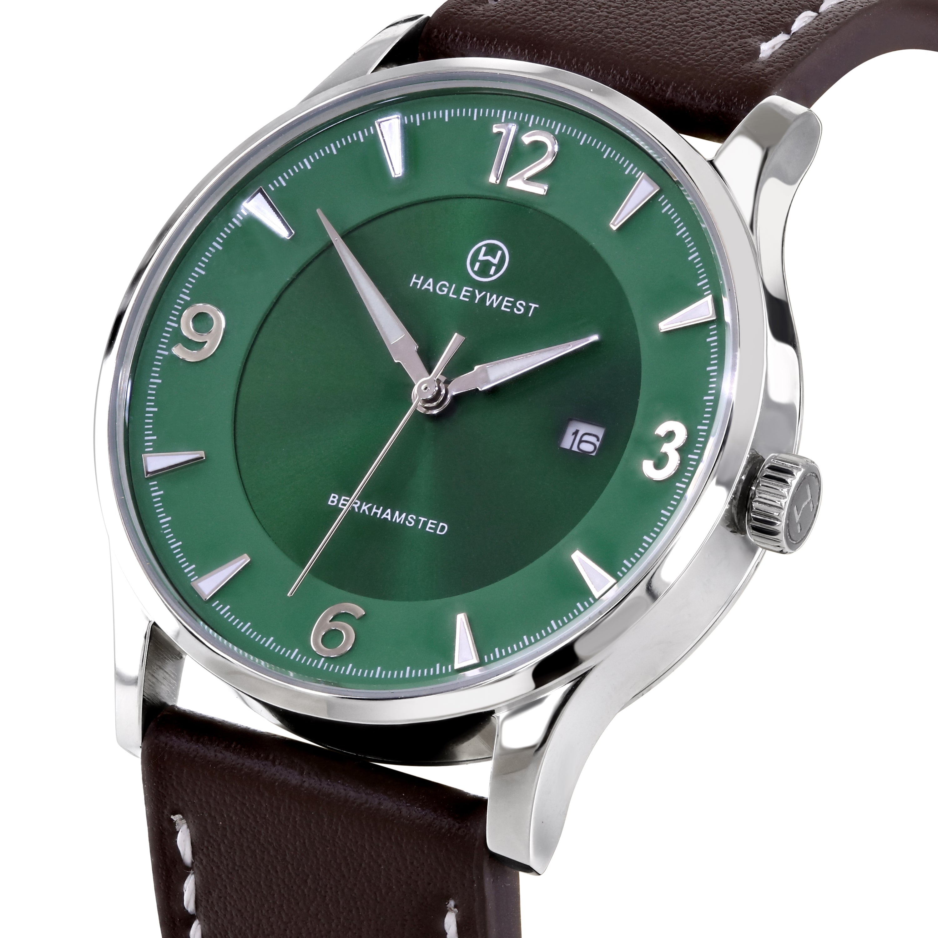 Entrepreneur Empathy | Green & Brown Leather Watch | Men's Watches | Hagley West