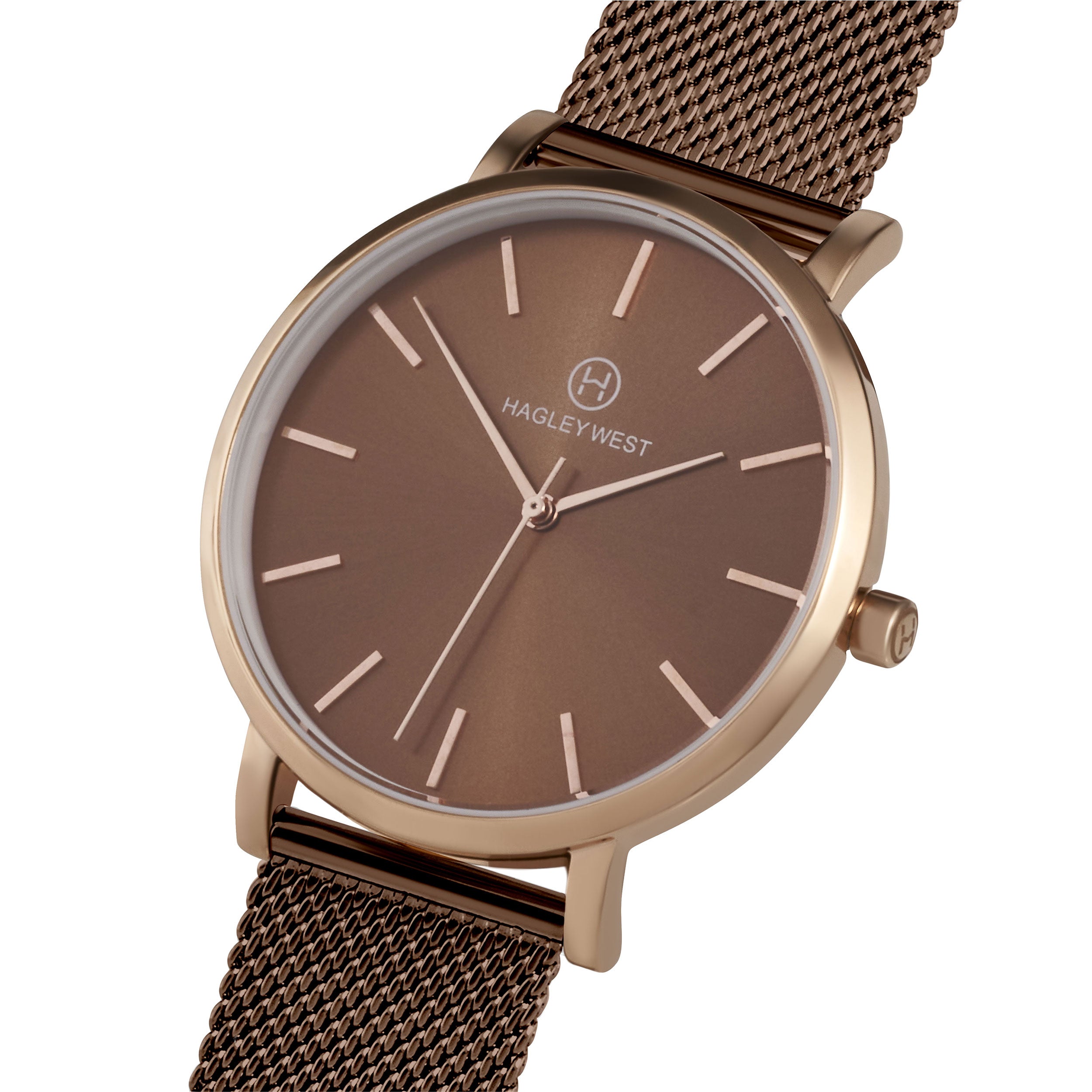 Inspiration Alexandra | Rose Gold & Coffee Watch | Women's Watches | Hagley West